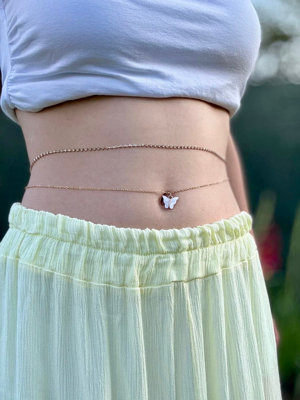 Ceinture/Bijoux de corps papillon - or