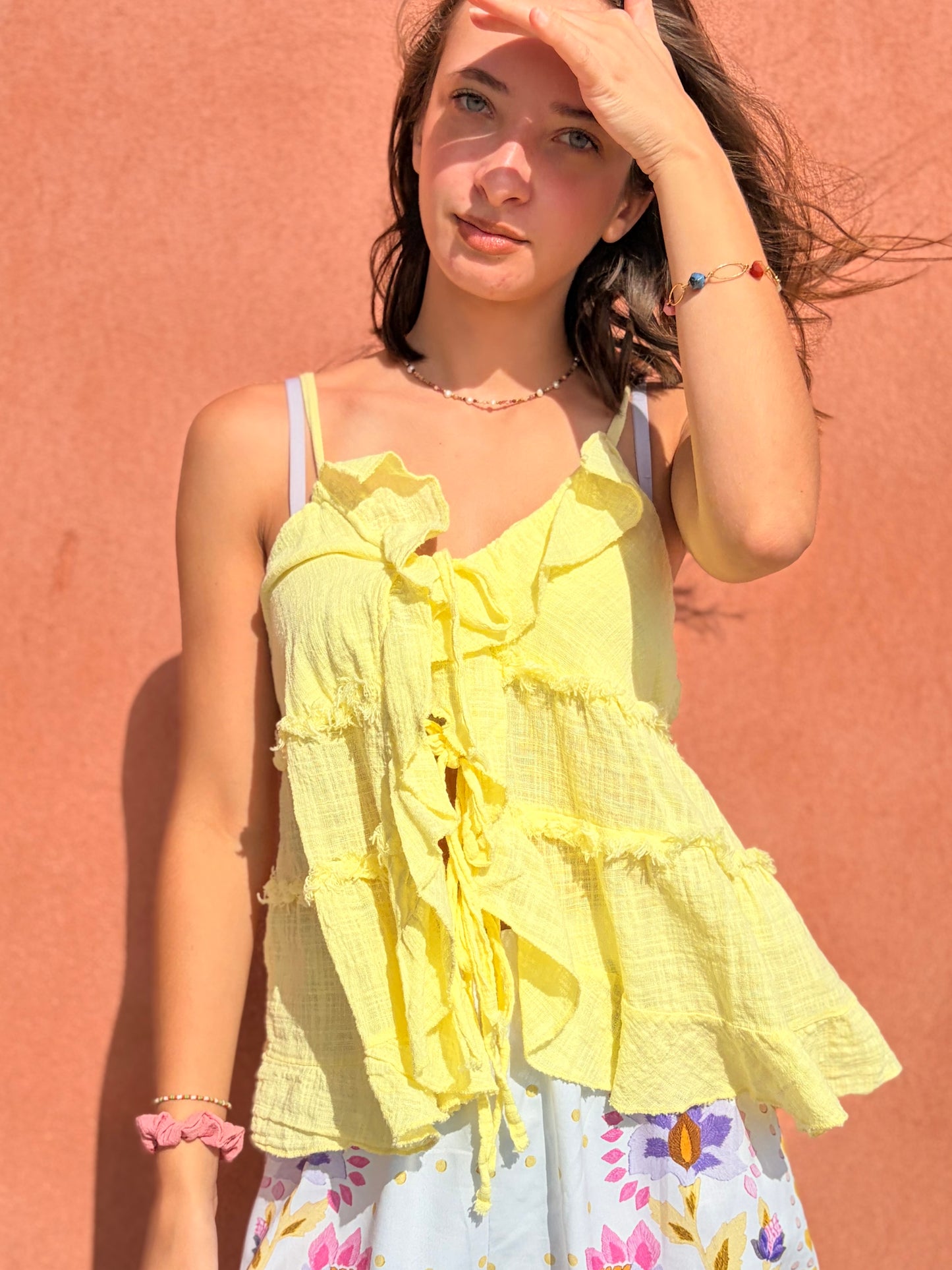 Top à noeud - jaune