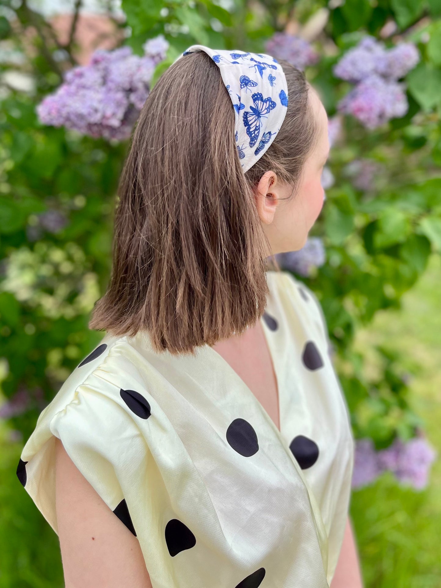 Bandeau papillon - bleu