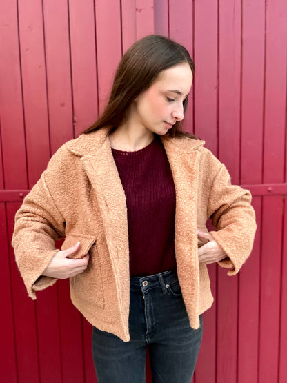 Veste moumoute - caramel