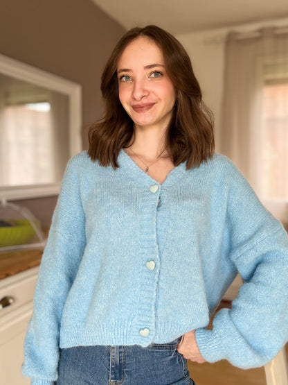 Gilet en maille - bleu ciel