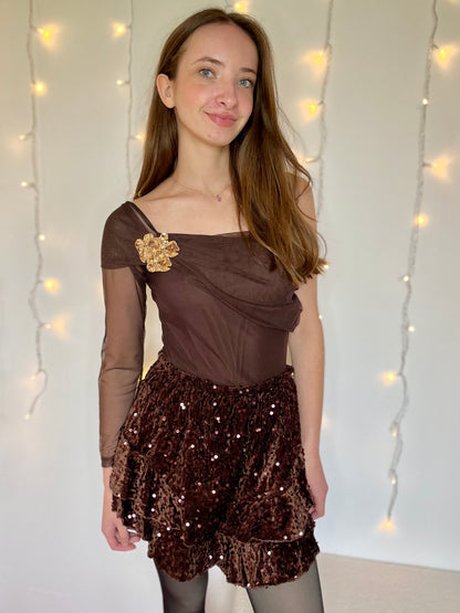 Body avec broche - Marron