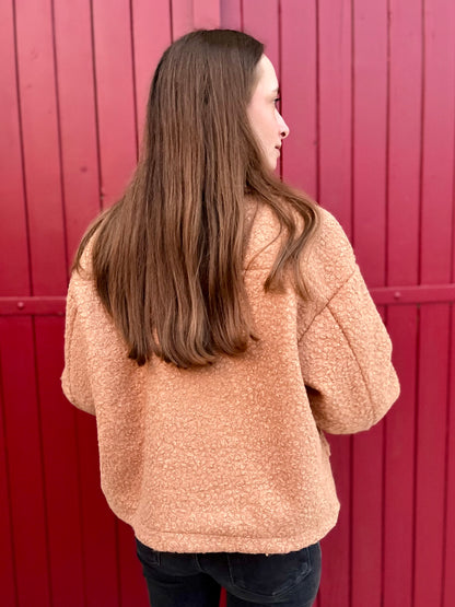 Veste moumoute - caramel