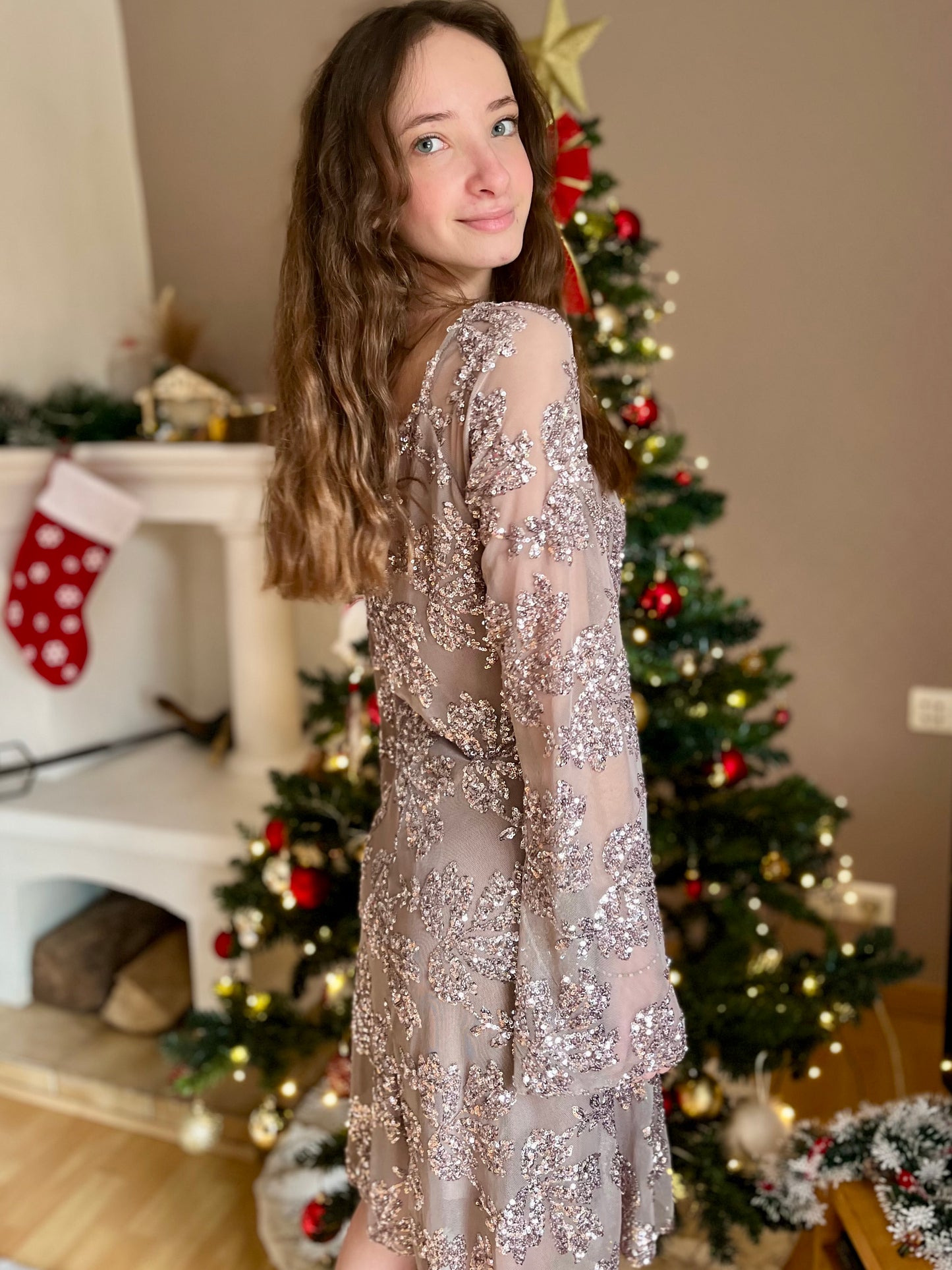 Robe à sequin - gris