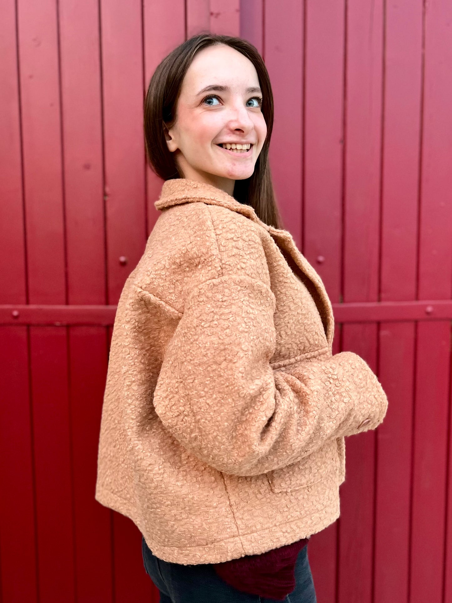 Veste moumoute - caramel