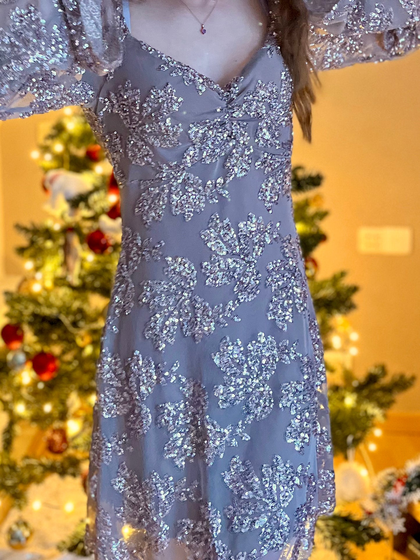 Robe à sequin - gris