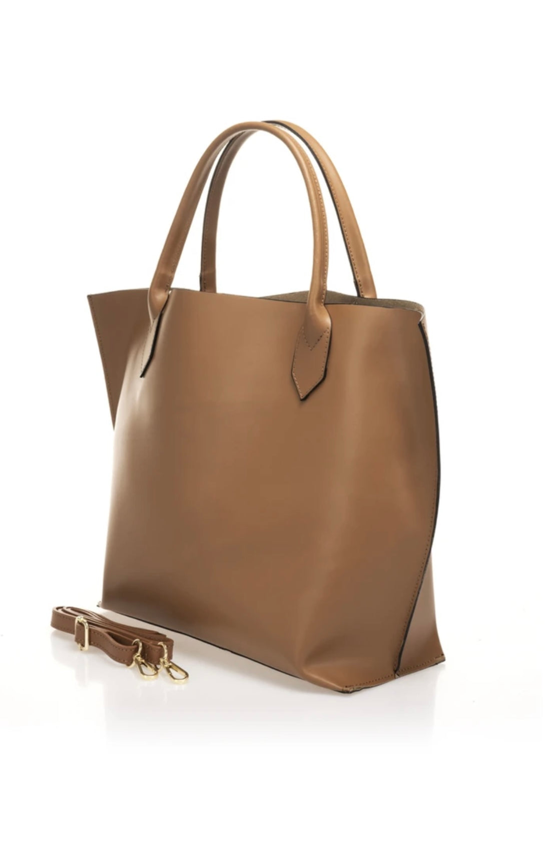 Sac de cours 100% cuir - camel