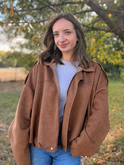 Manteau effet daim - camel