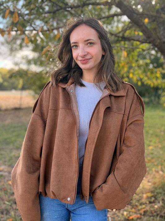 Manteau effet daim - camel