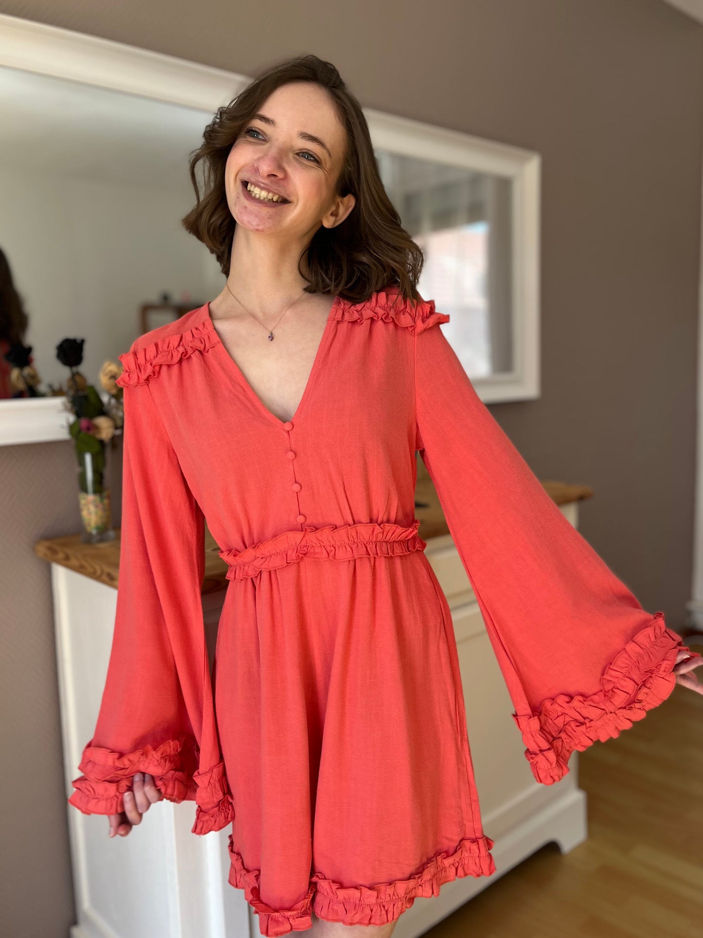Combi-short à volants - rouille