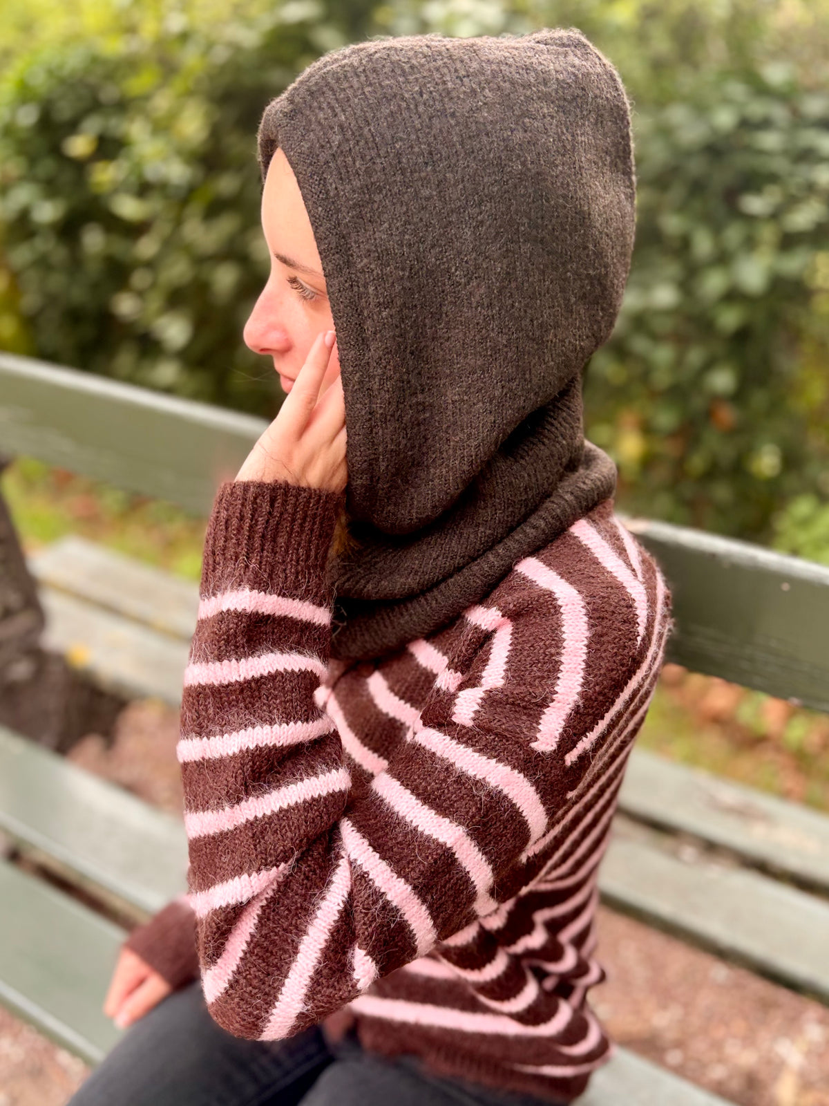 Cagoule cocooning - chocolat