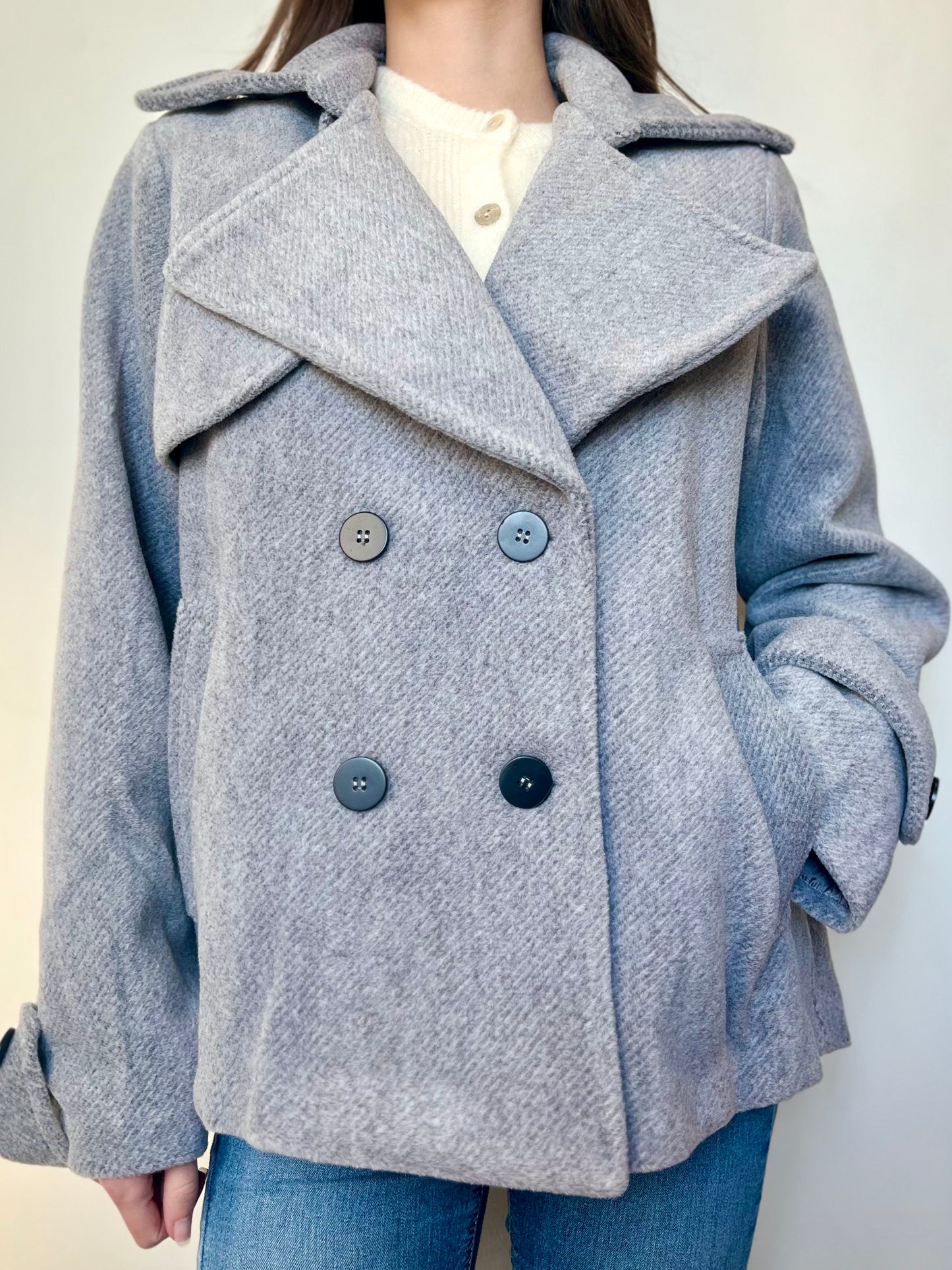 Manteau mi-long - gris