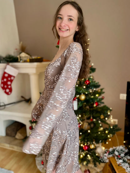 Robe à sequin - gris
