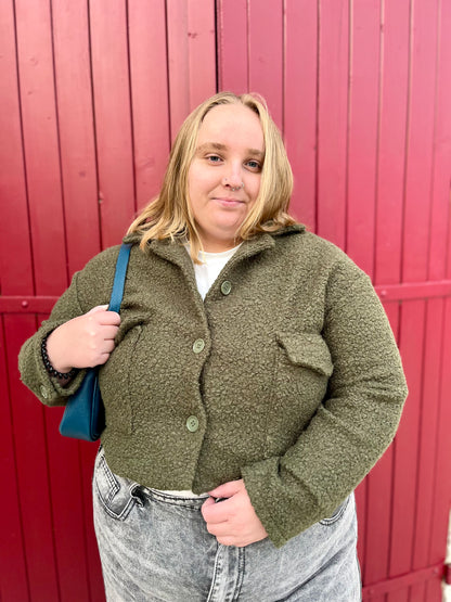 Veste moumoute - kaki