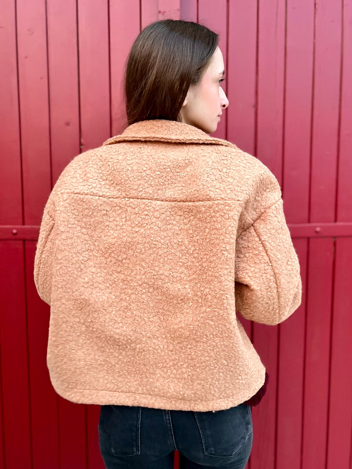 Veste moumoute - caramel