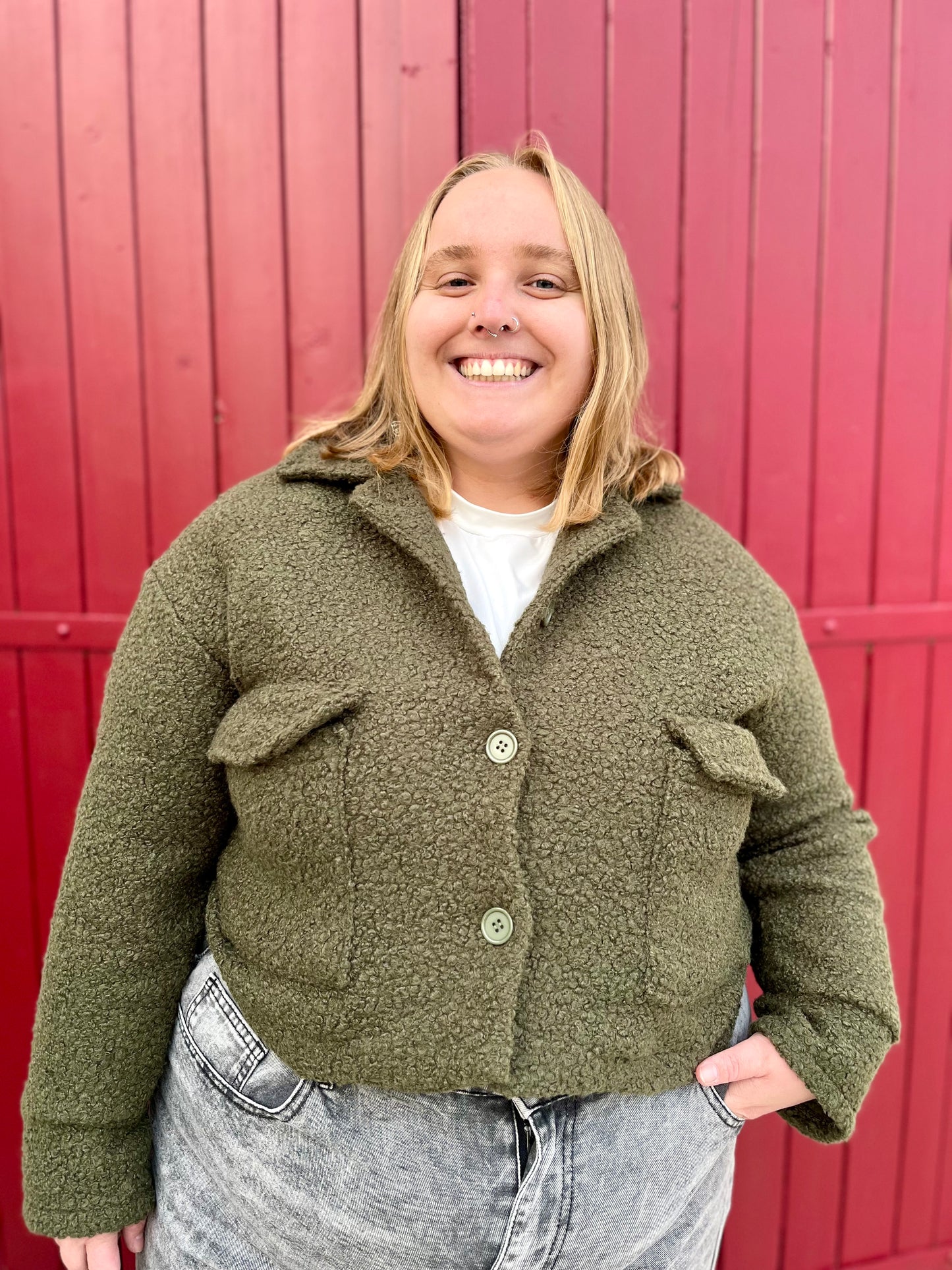 Veste moumoute - kaki