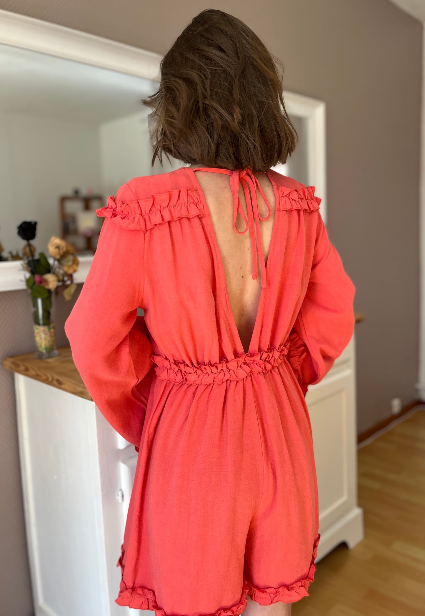 Combi-short à volants - rouille