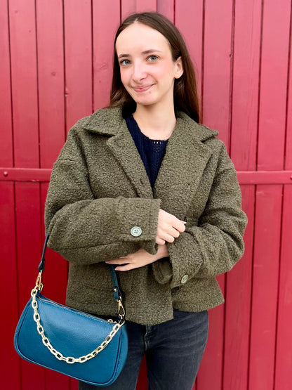 Veste moumoute - kaki