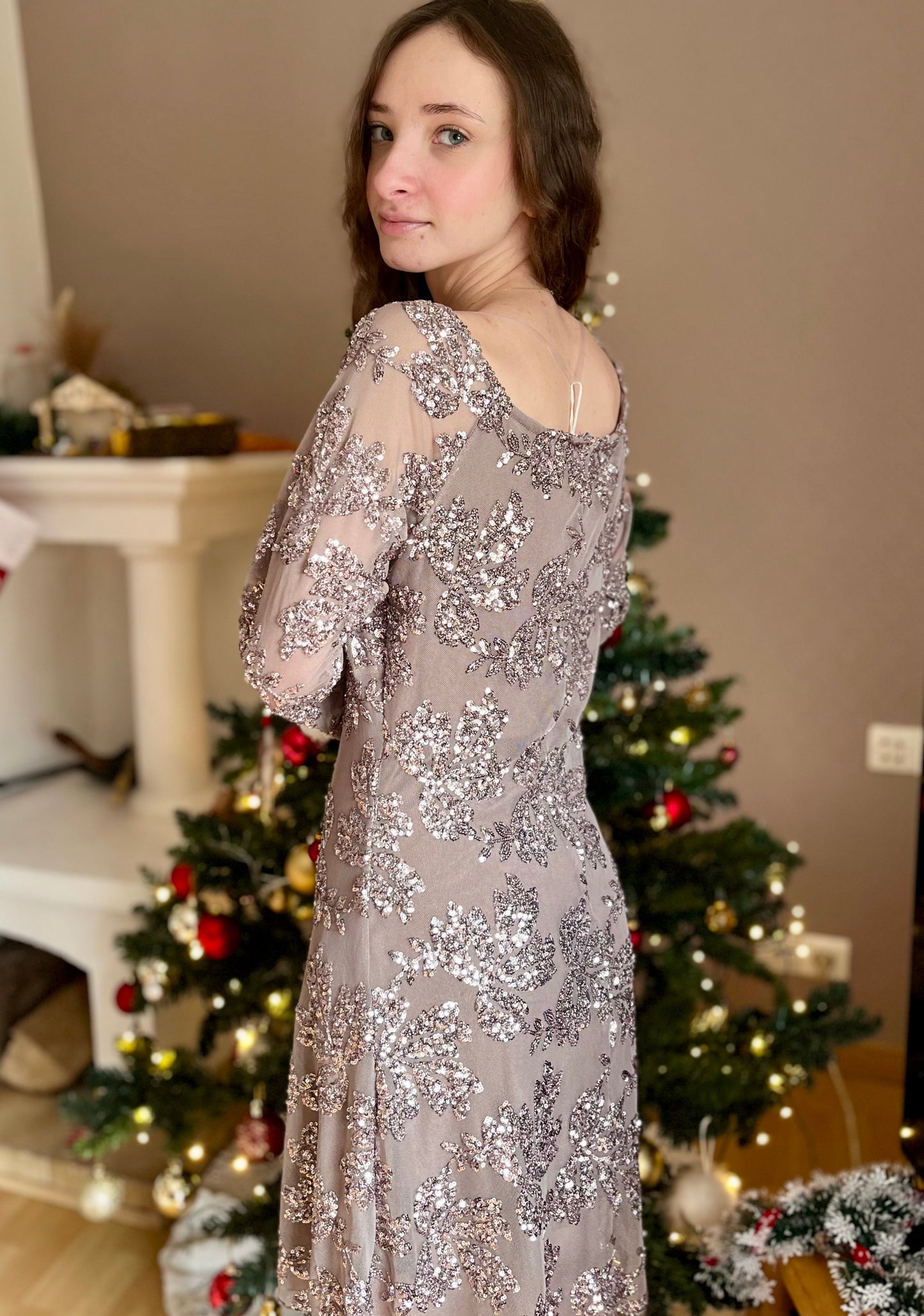 Robe à sequin - gris