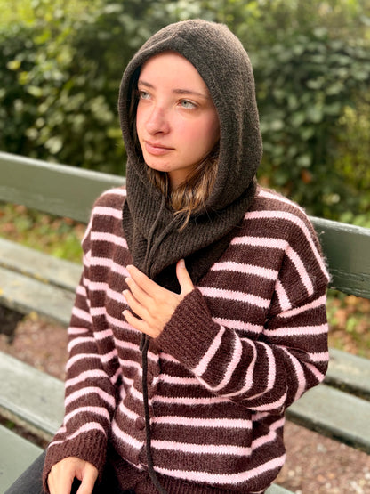 Cagoule cocooning - chocolat