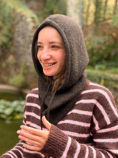 Cagoule cocooning - chocolat