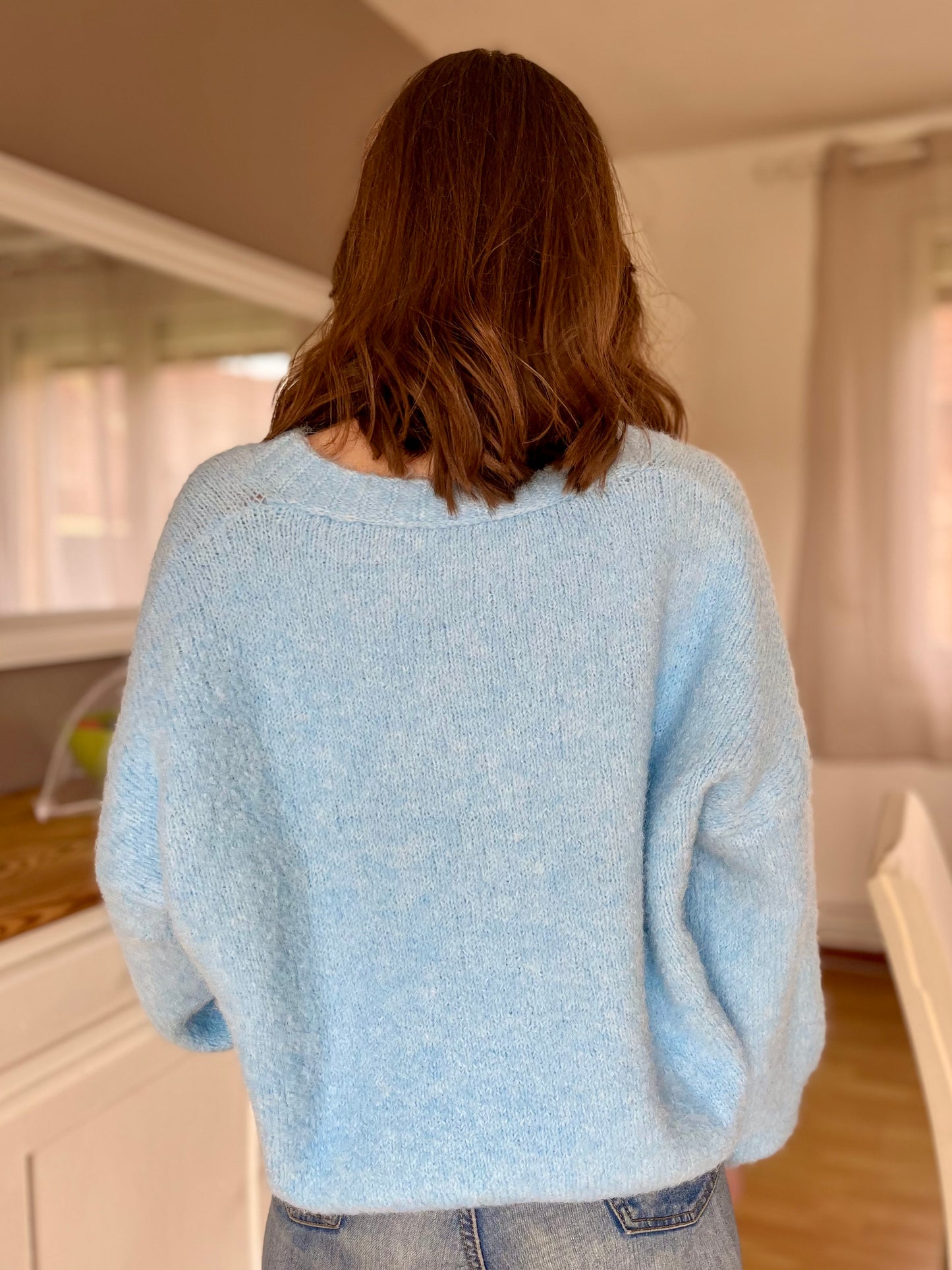 Gilet en maille - bleu ciel