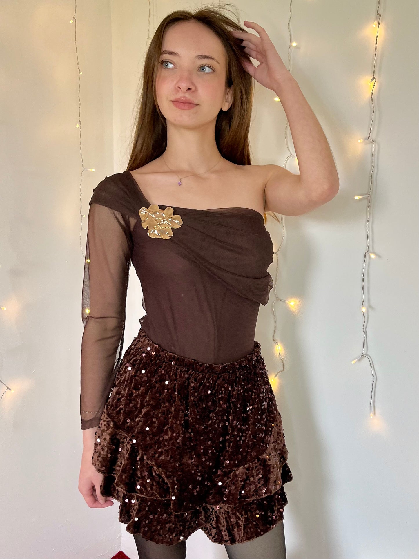 Body avec broche - Marron