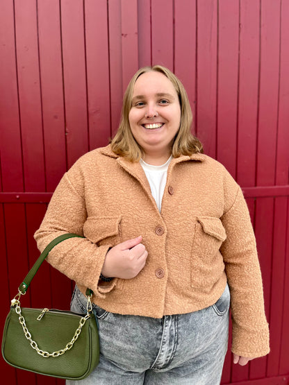 Veste moumoute - caramel