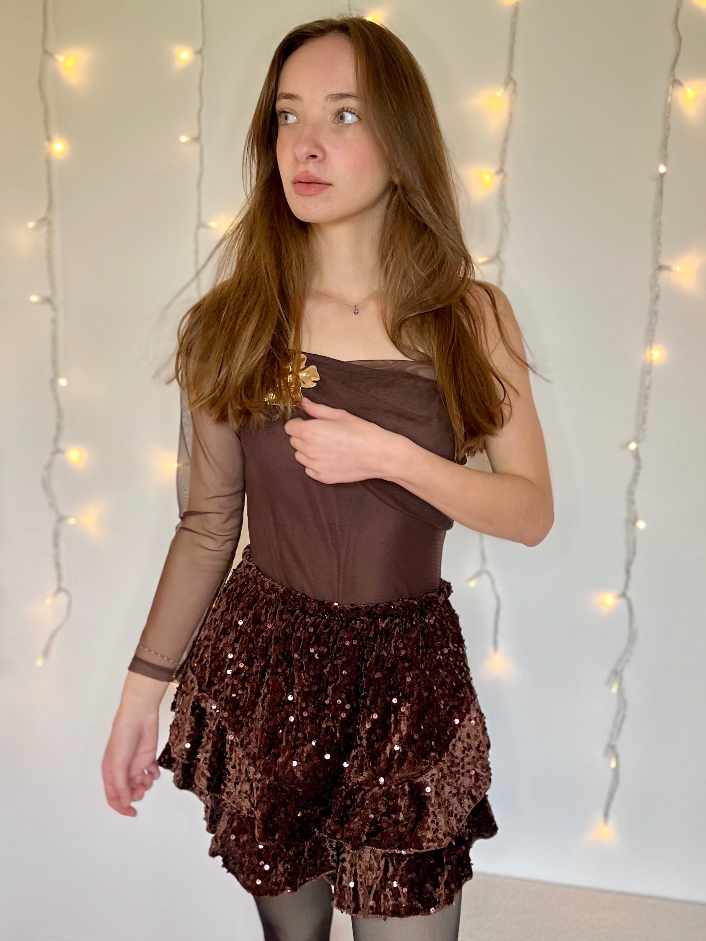 Body avec broche - Marron