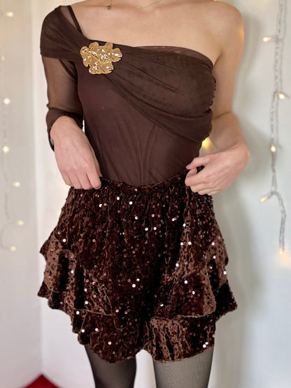 Body avec broche - Marron