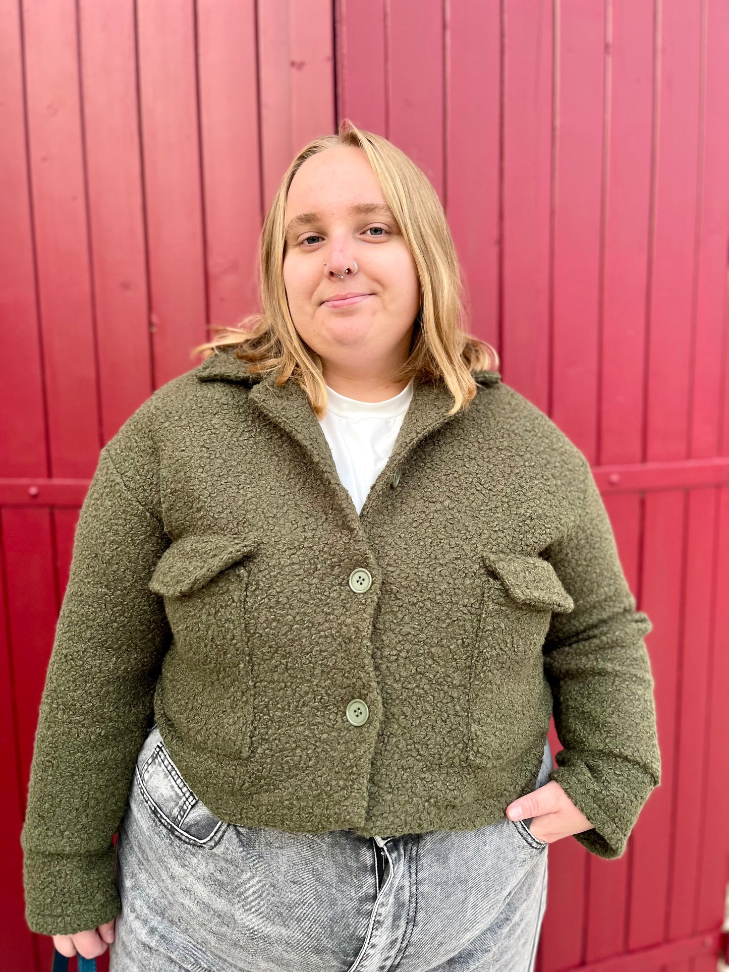 Veste moumoute - kaki