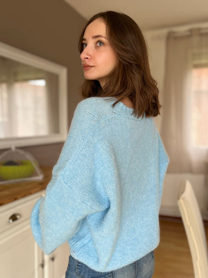 Gilet en maille - bleu ciel