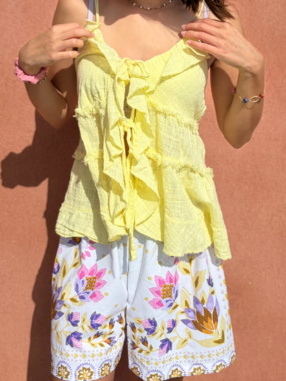 Top à noeud - jaune