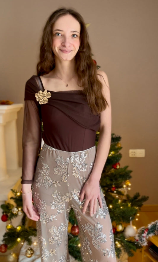 Pantalon à sequin - gris