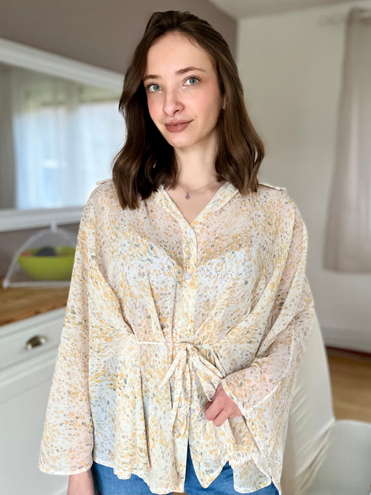 Chemise imprimée - jaune clair