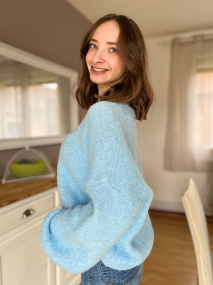 Gilet en maille - bleu ciel