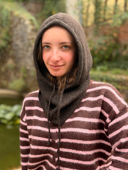 Cagoule cocooning - chocolat