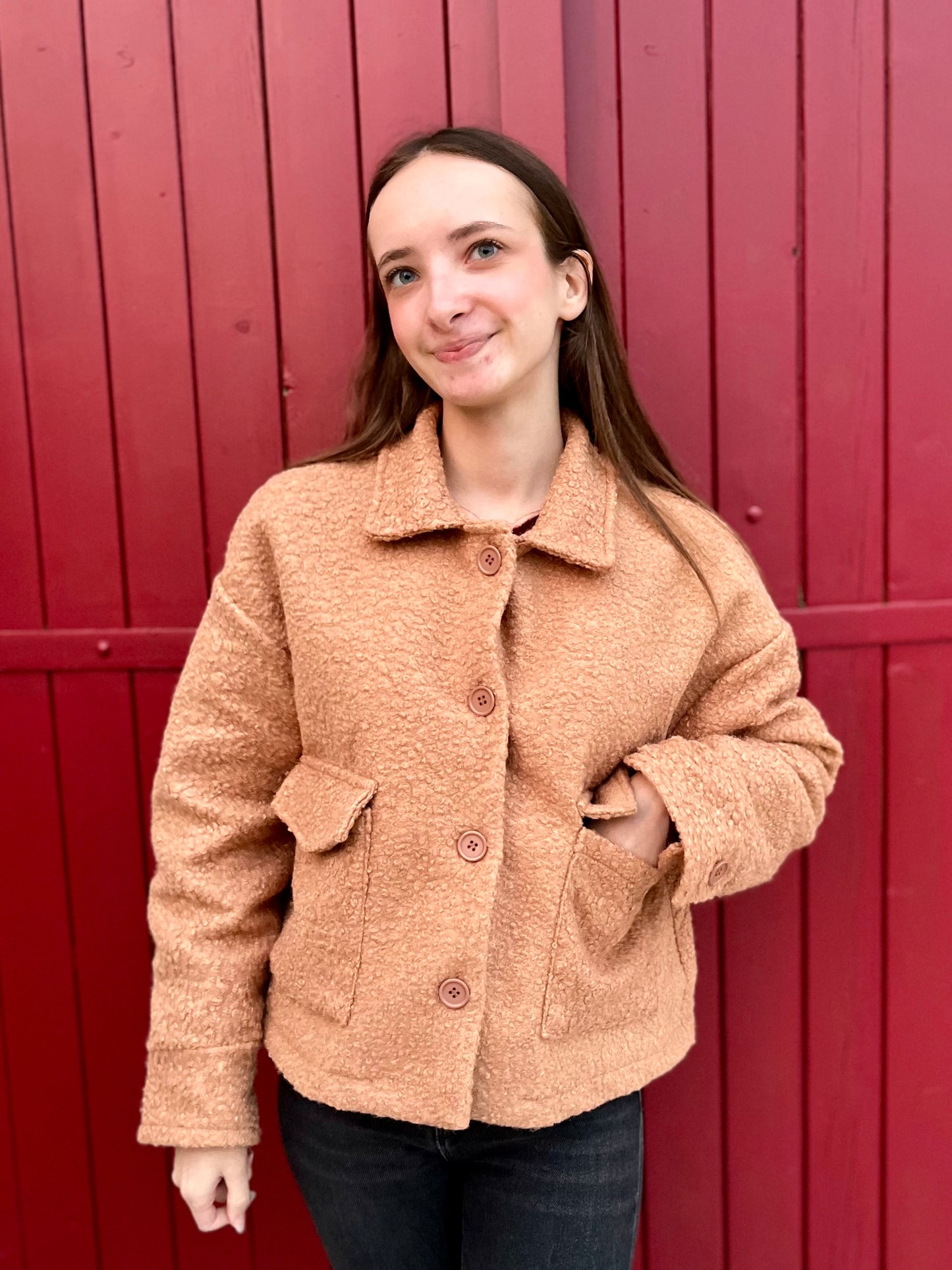 Veste moumoute - caramel