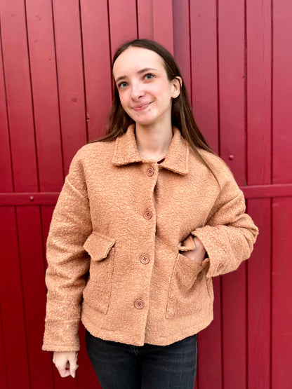 Veste moumoute - caramel