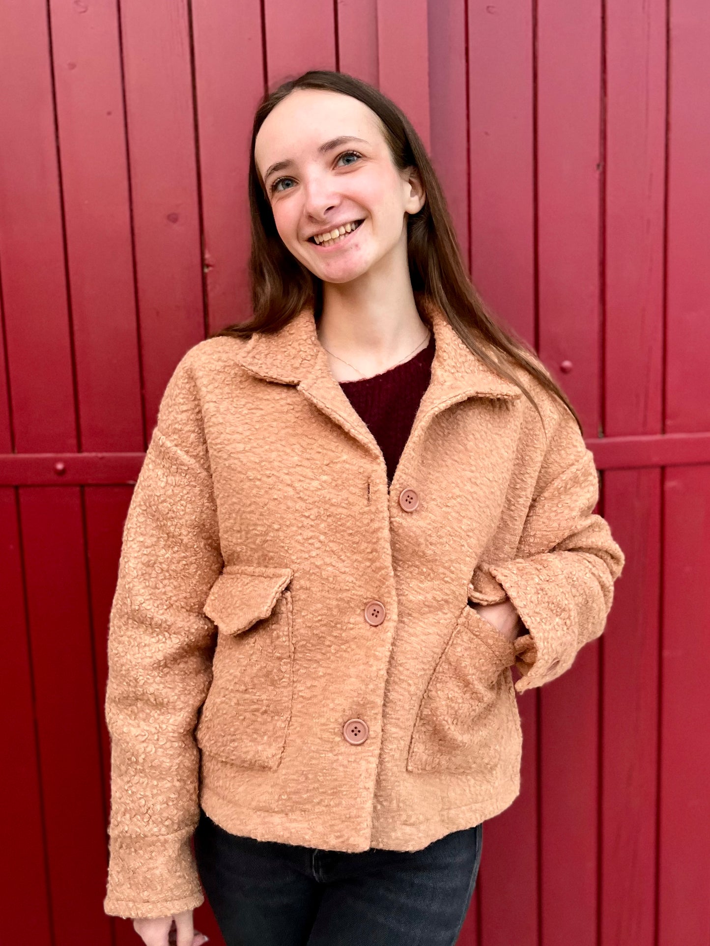 Veste moumoute - caramel