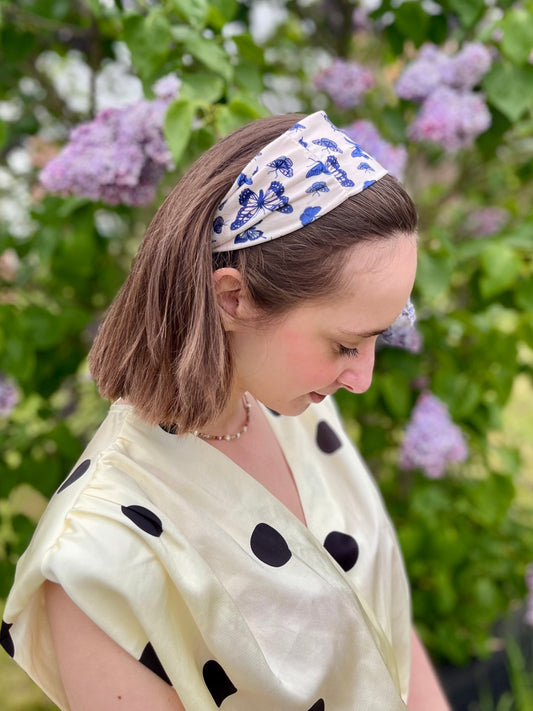 Bandeau papillon - bleu