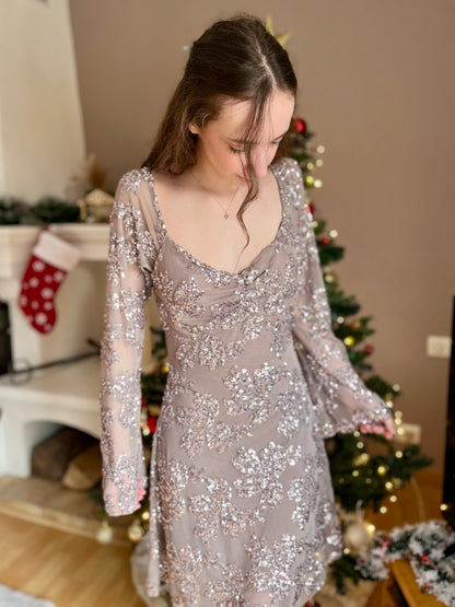 Robe à sequin - gris