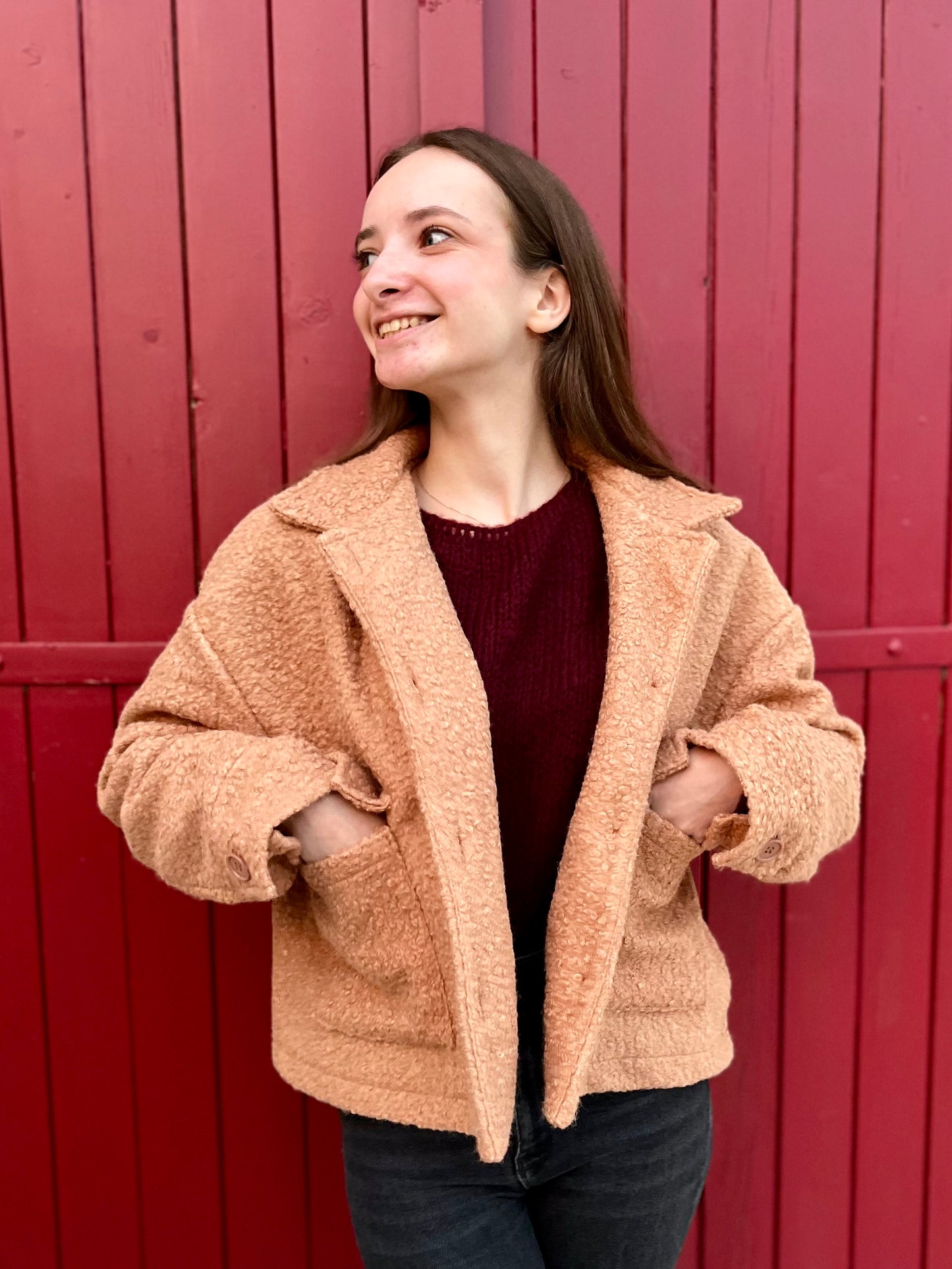 Veste moumoute - caramel