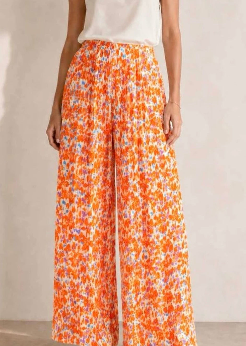 Pantalon plissé - orange