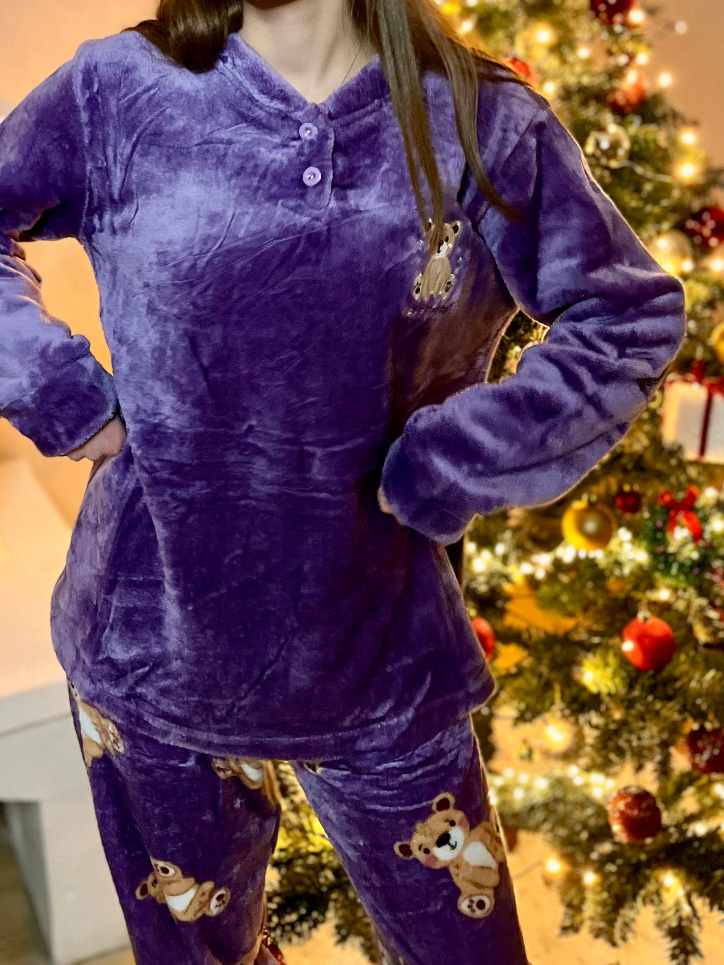 Pyjama ourson - violet