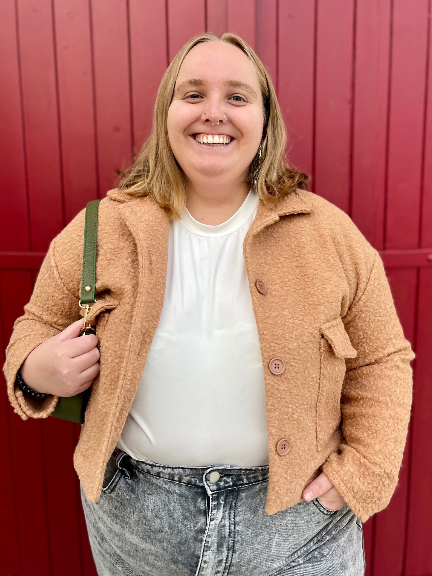 Veste moumoute - caramel