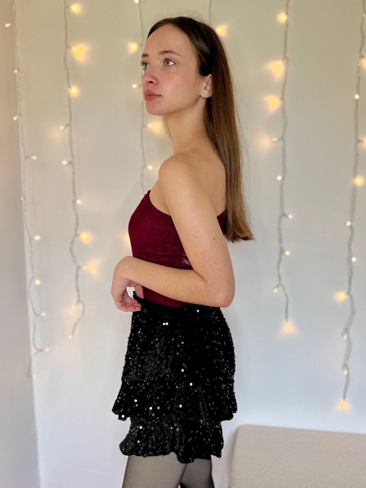 Body avec broche - bordeaux