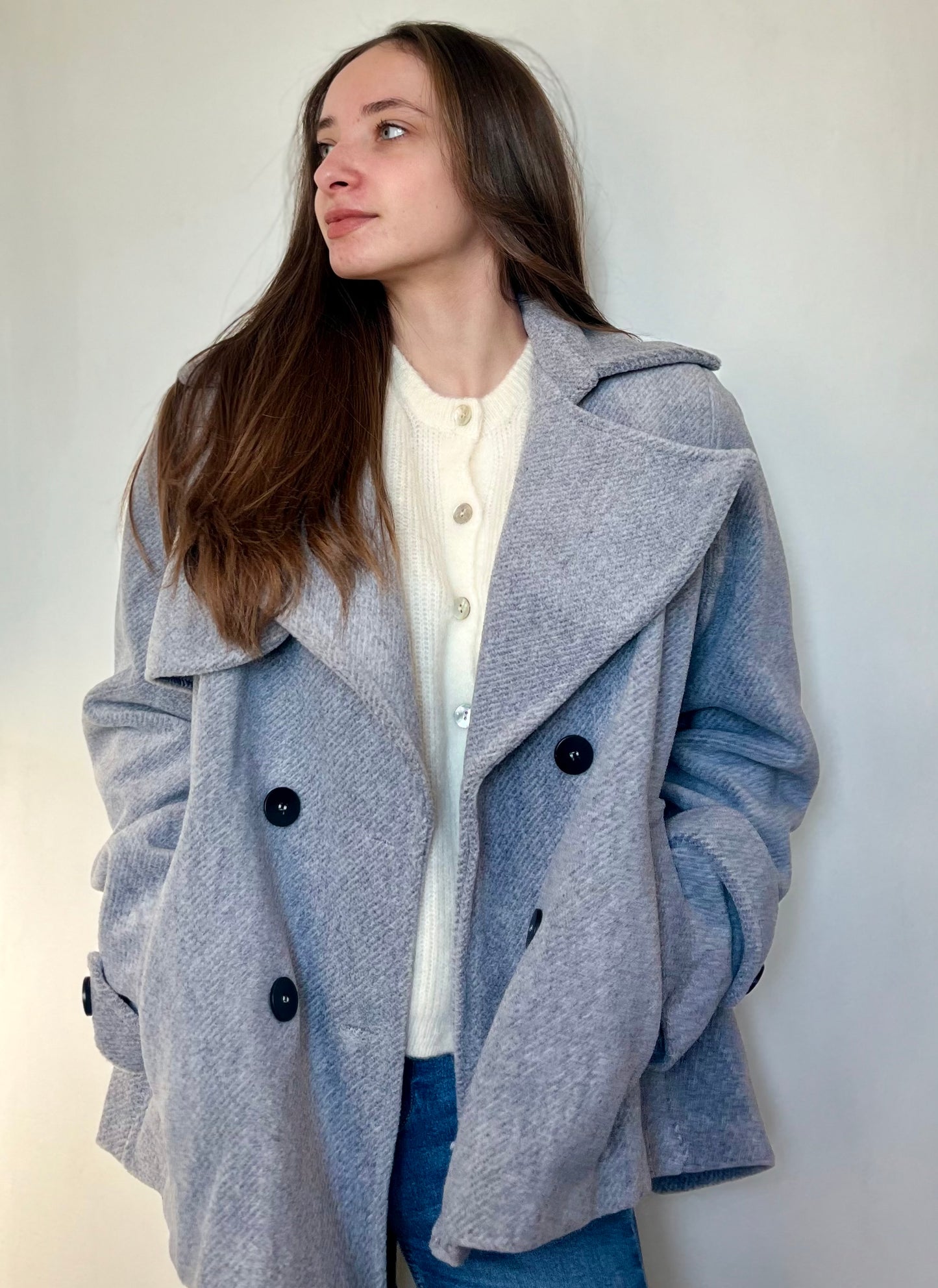 Manteau mi-long - gris