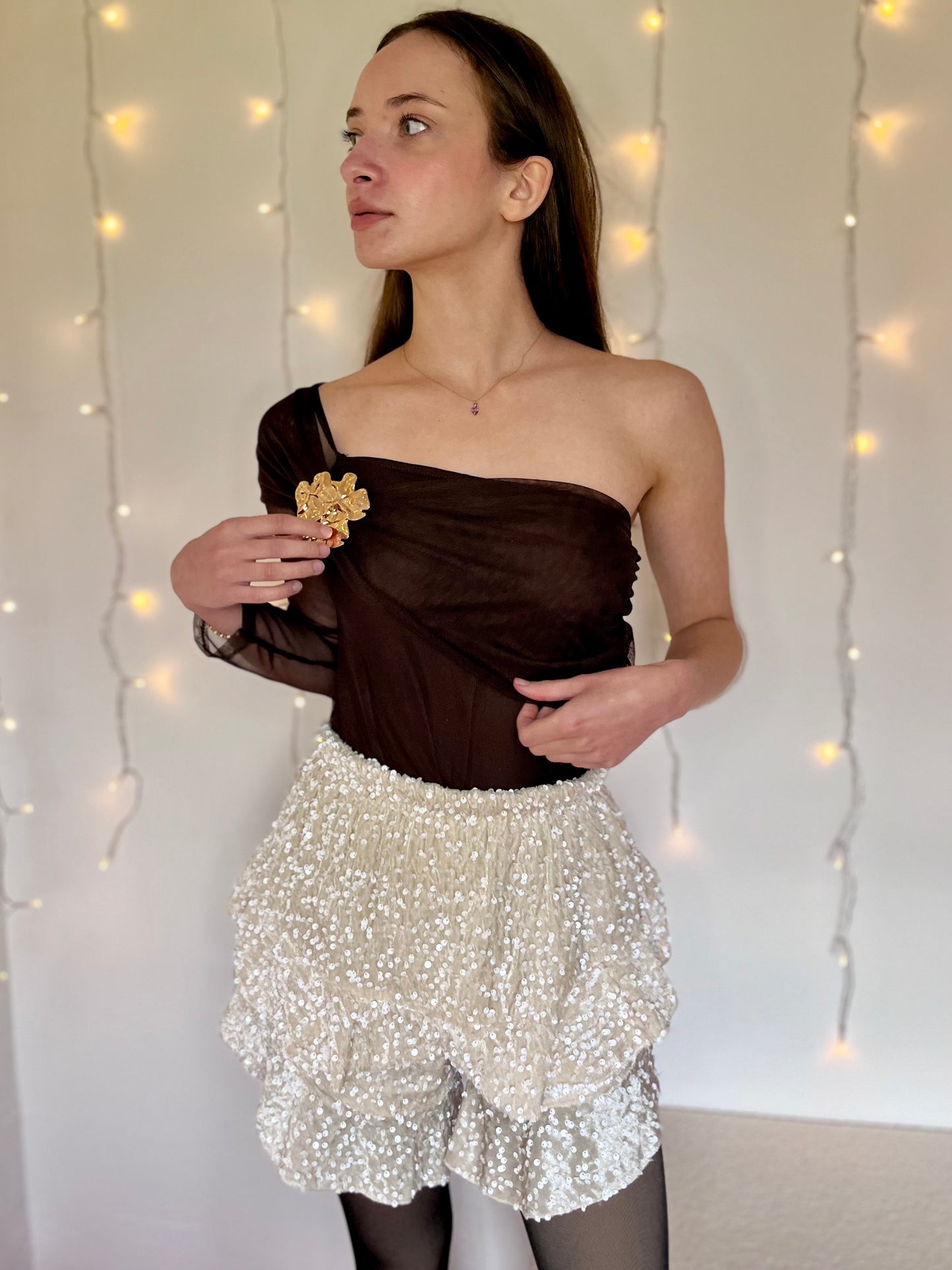 Body avec broche - Marron