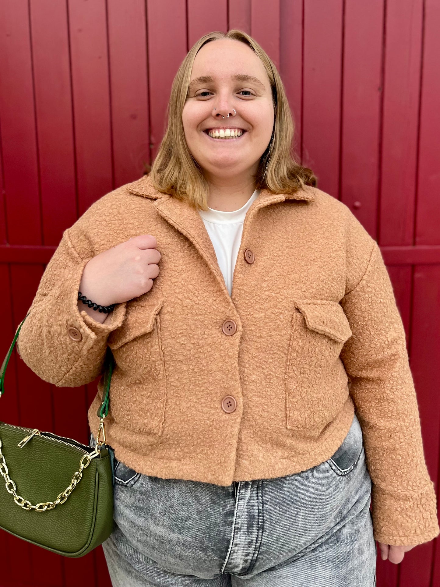 Veste moumoute - caramel